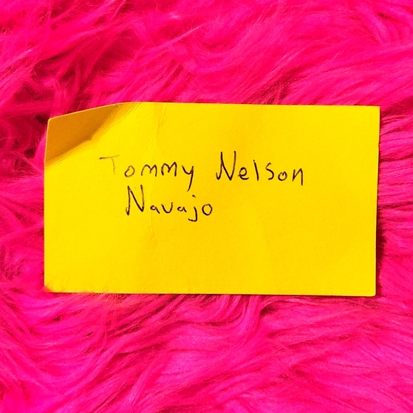 Real ⭐️ Handmade TM Purple Turquoise and Silver Signed Cuff Tommy Nelson Navajo - Picture 11 of 17